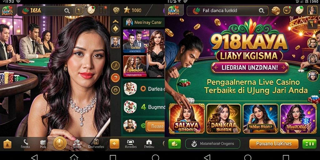 Tampilan gameplay Live Casino yang menegangkan di 918KAYA.