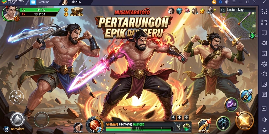 Gameplay seru dari NUSANTARATOTO dengan pertarungan mendebarkan.