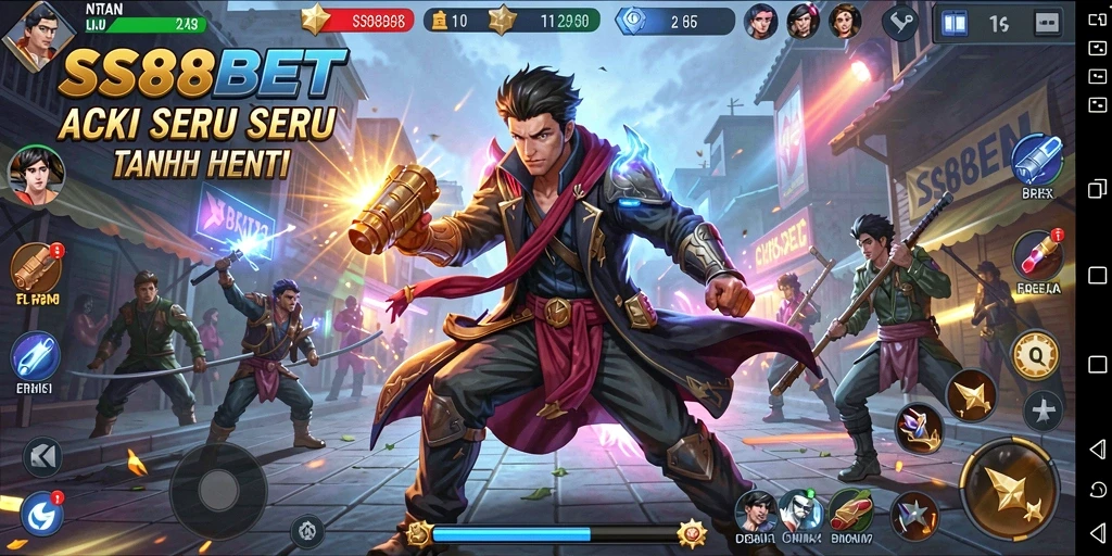Tangkapan layar menunjukkan pertempuran intens di SS88BET.